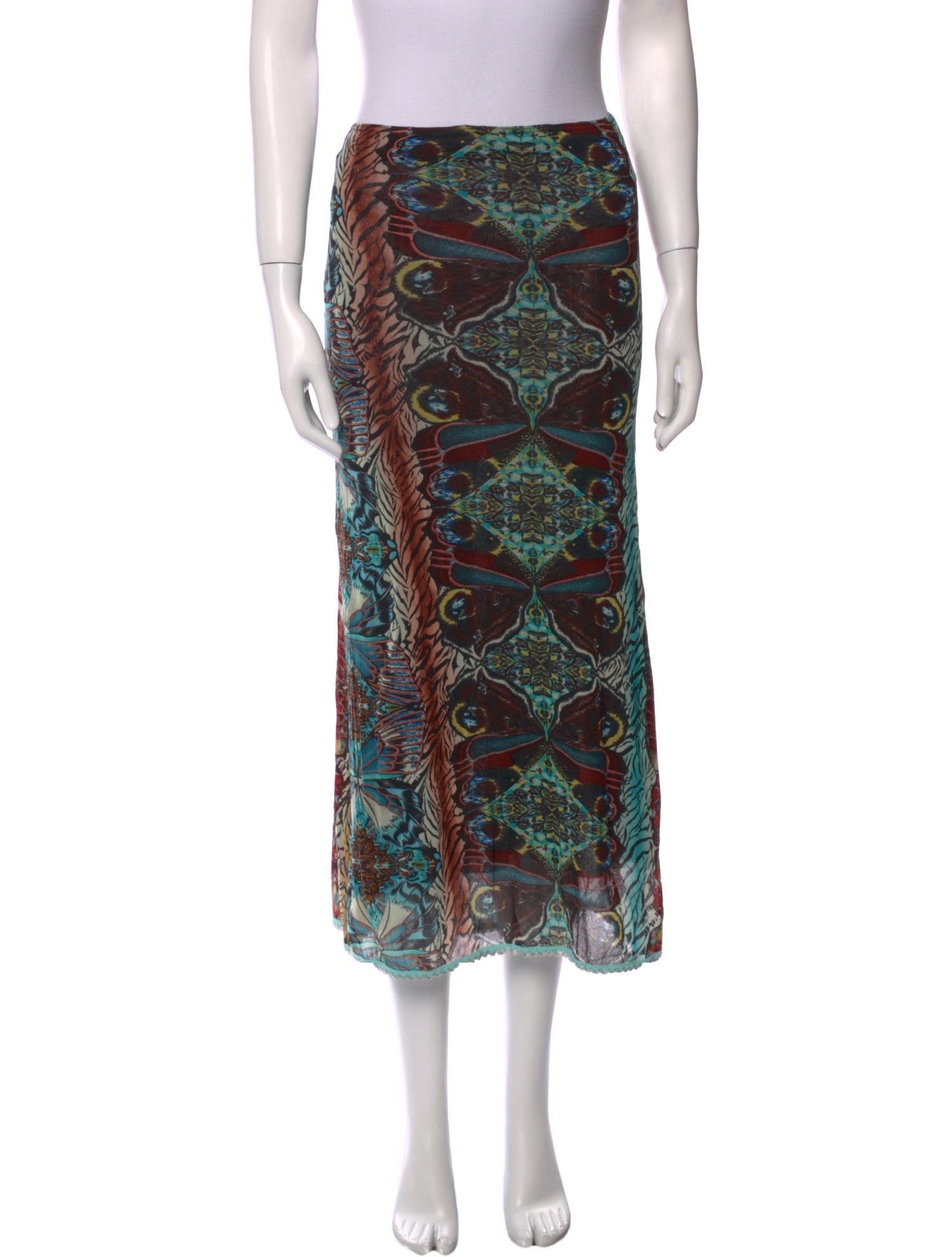 Kenzo Jeans Printed Midi Length Skirt