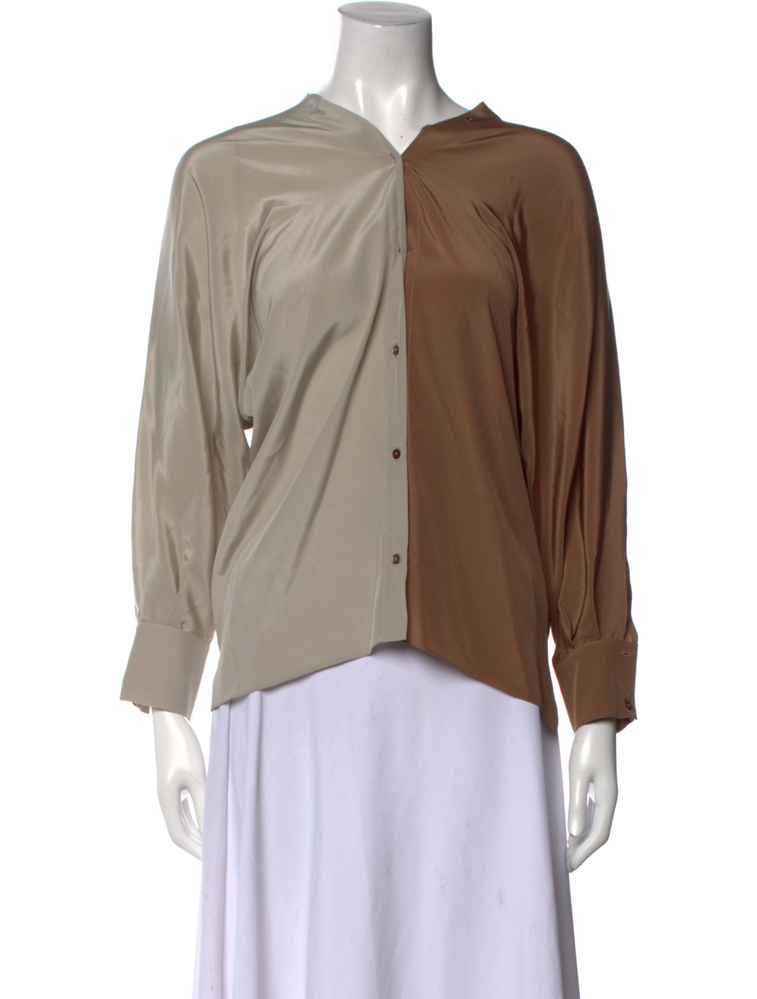 KES Silk V-Neck Blouse w/ Tags