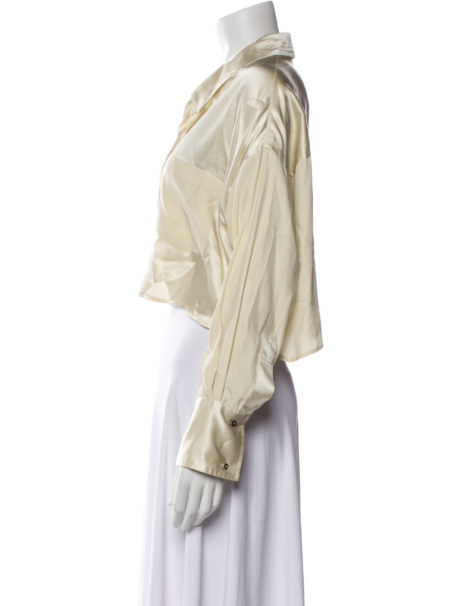 KES Silk Long Sleeve Crop Top