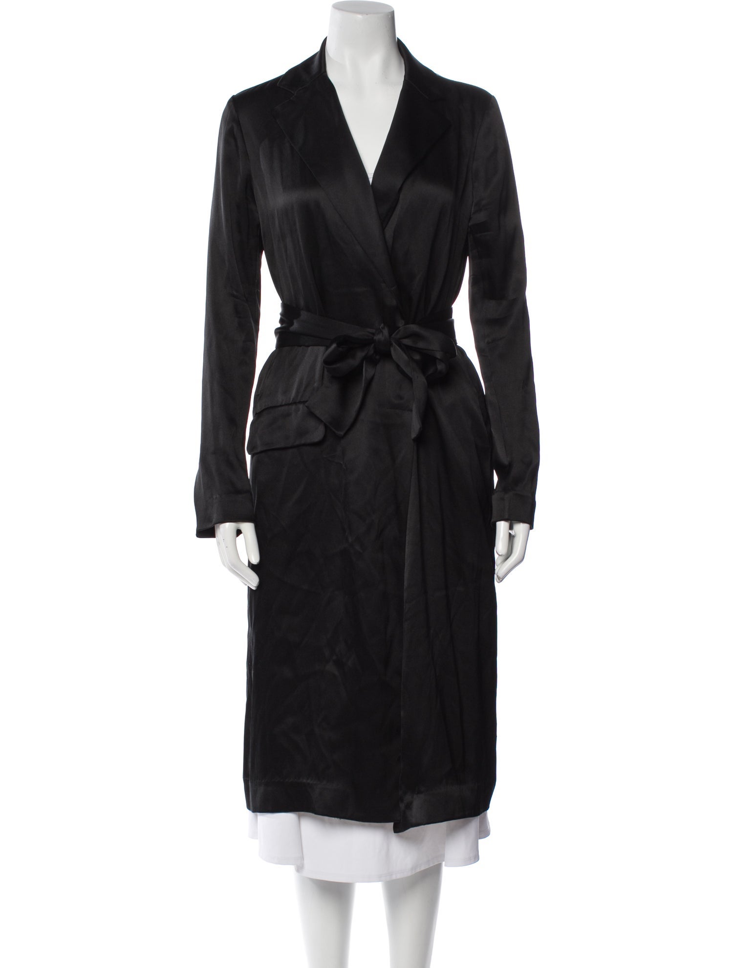 KES Silk Trench Coat