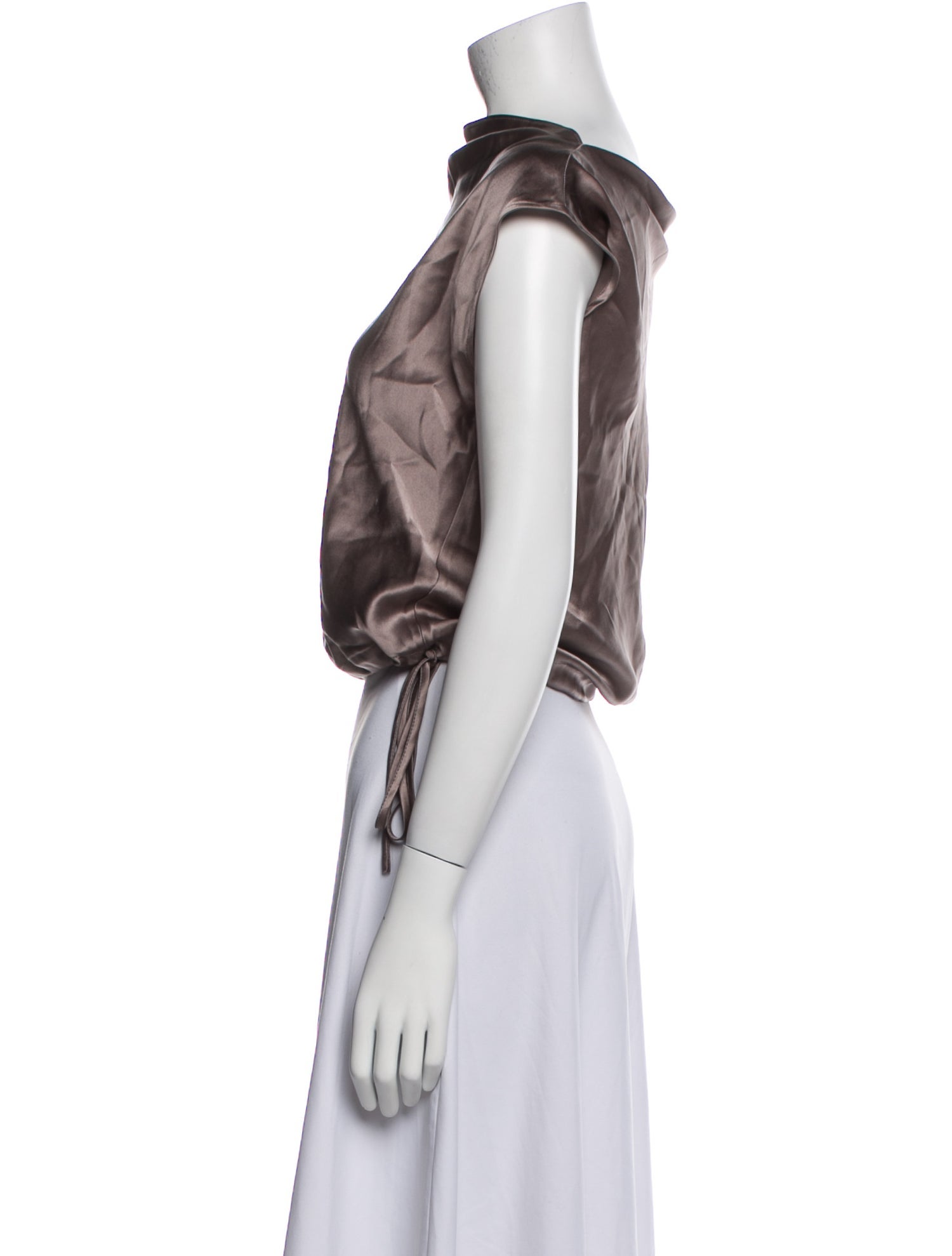 KES Silk Bateau Neckline Crop Top w/ Tags