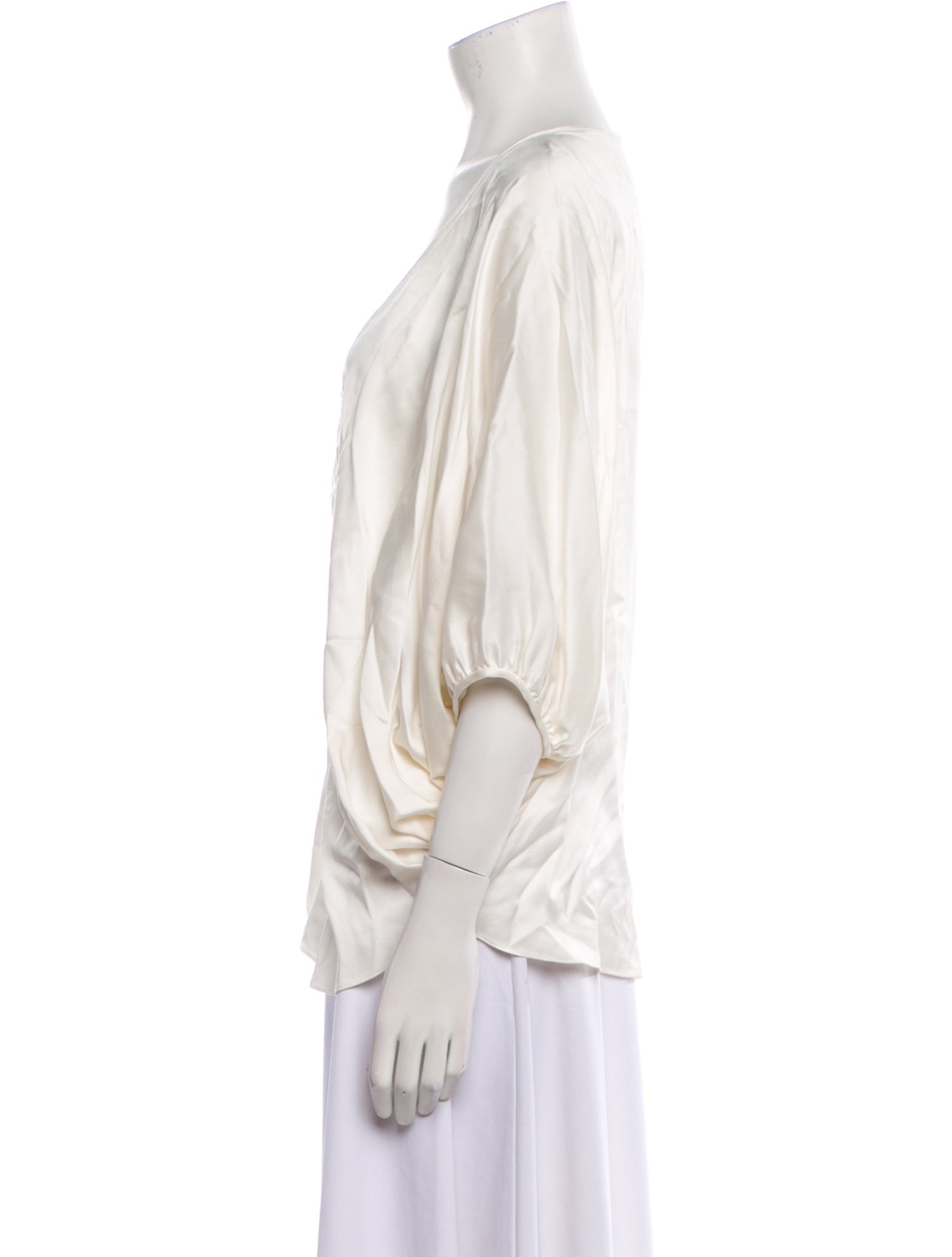 KES Silk V-Neck Blouse