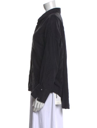 KES Silk Long Sleeve Button-Up Top