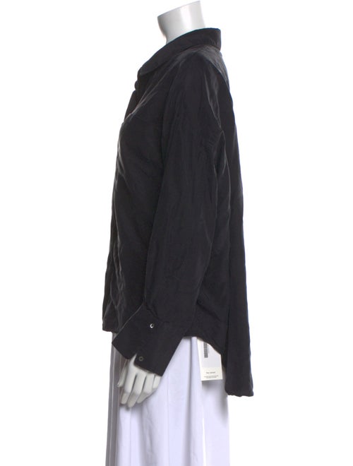 KES Silk Long Sleeve Button-Up Top