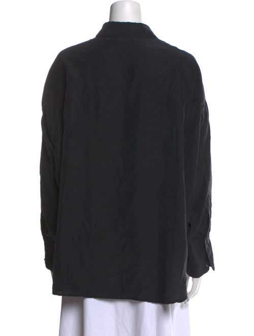 KES Silk Long Sleeve Button-Up Top