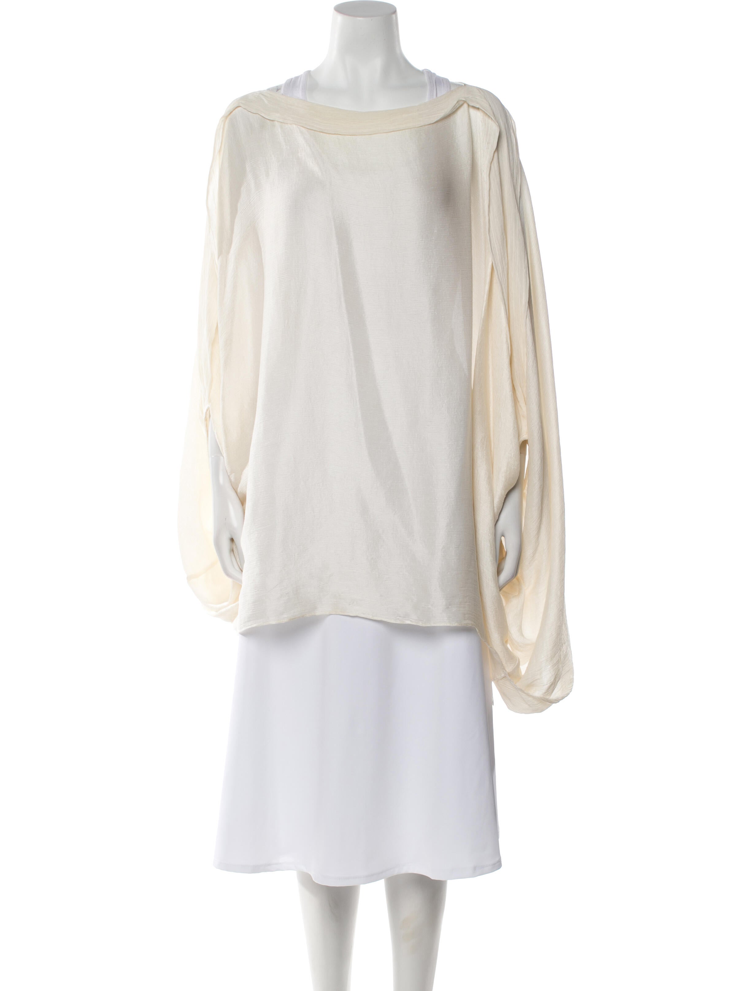 KES Silk Bateau Neckline Tunic