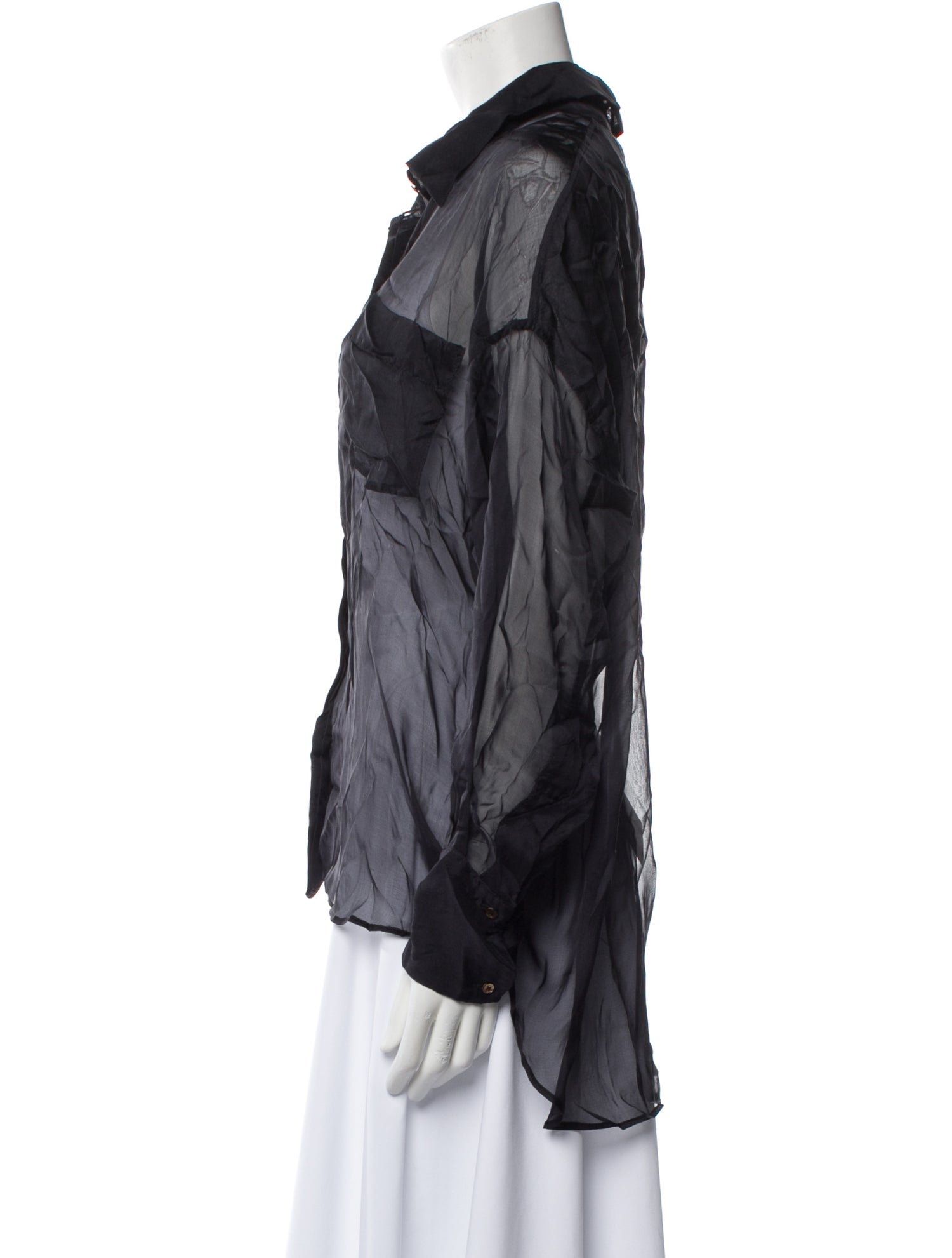 KES Silk Long Sleeve Button-Up Top w/ Tags