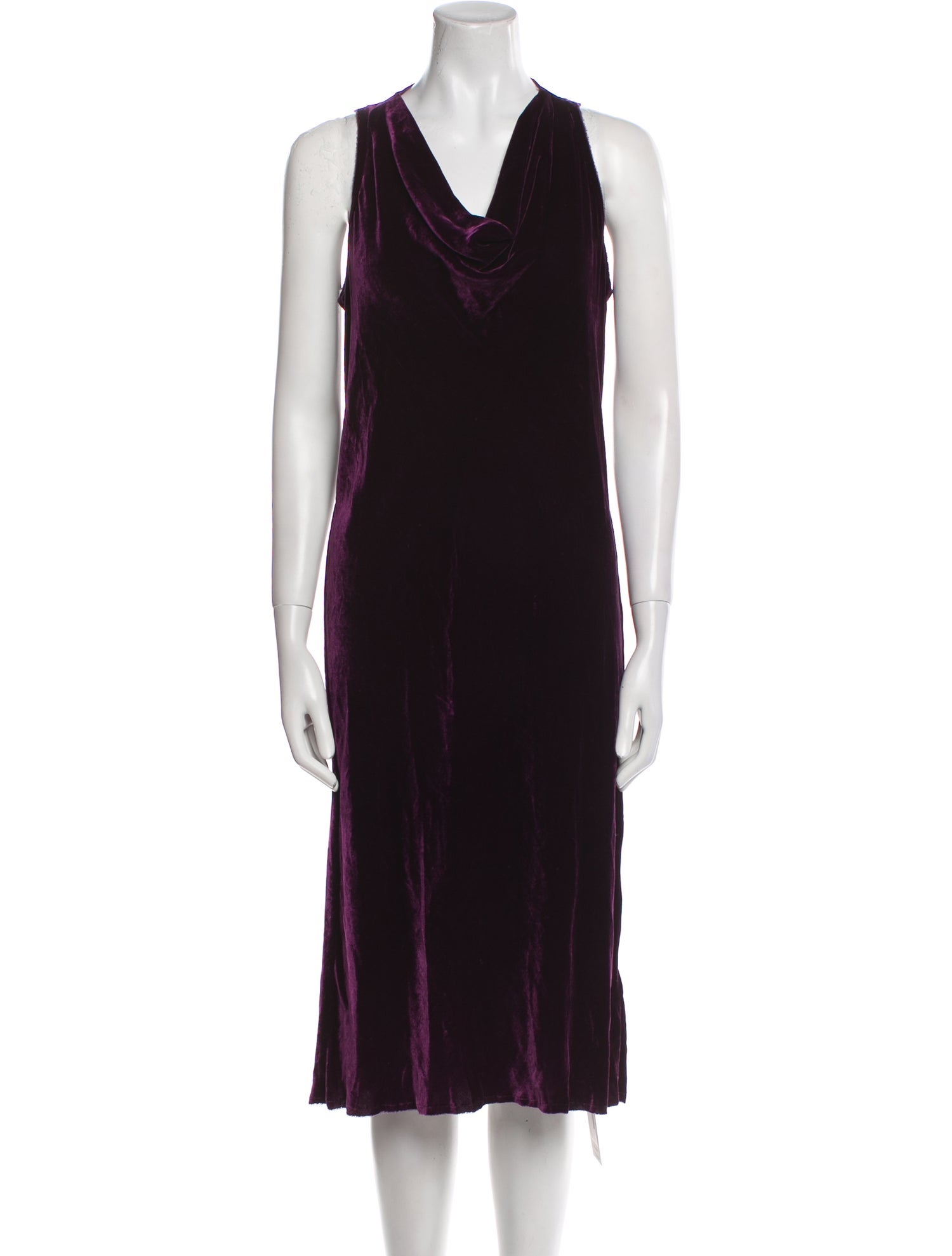 KES Cowl Neck Midi Length Dress