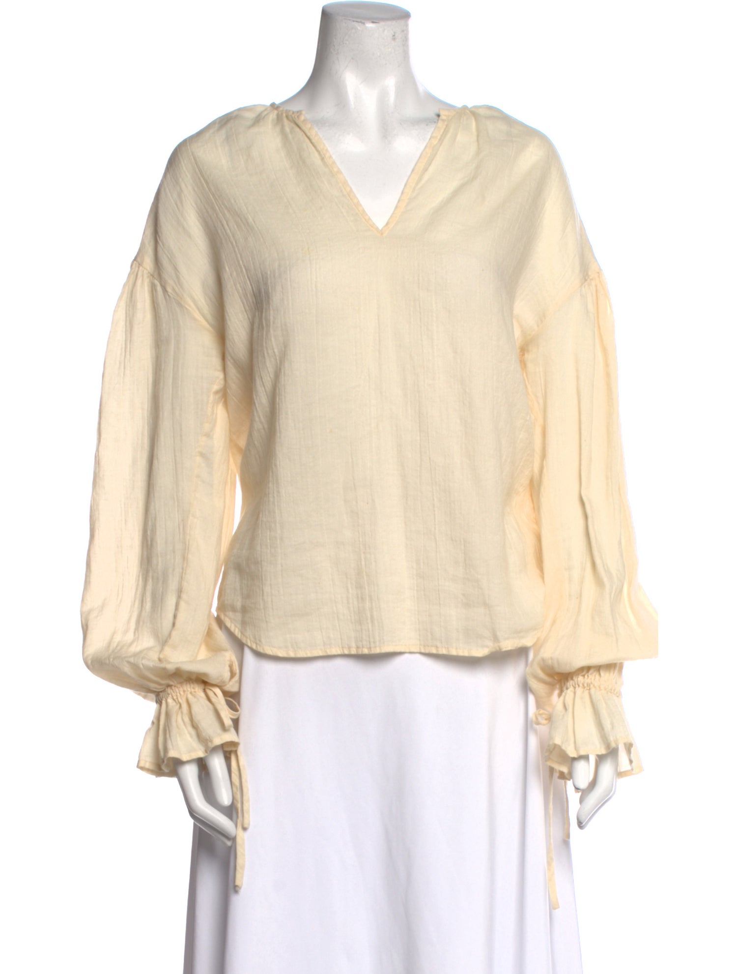 KES V-Neck Long Sleeve Blouse