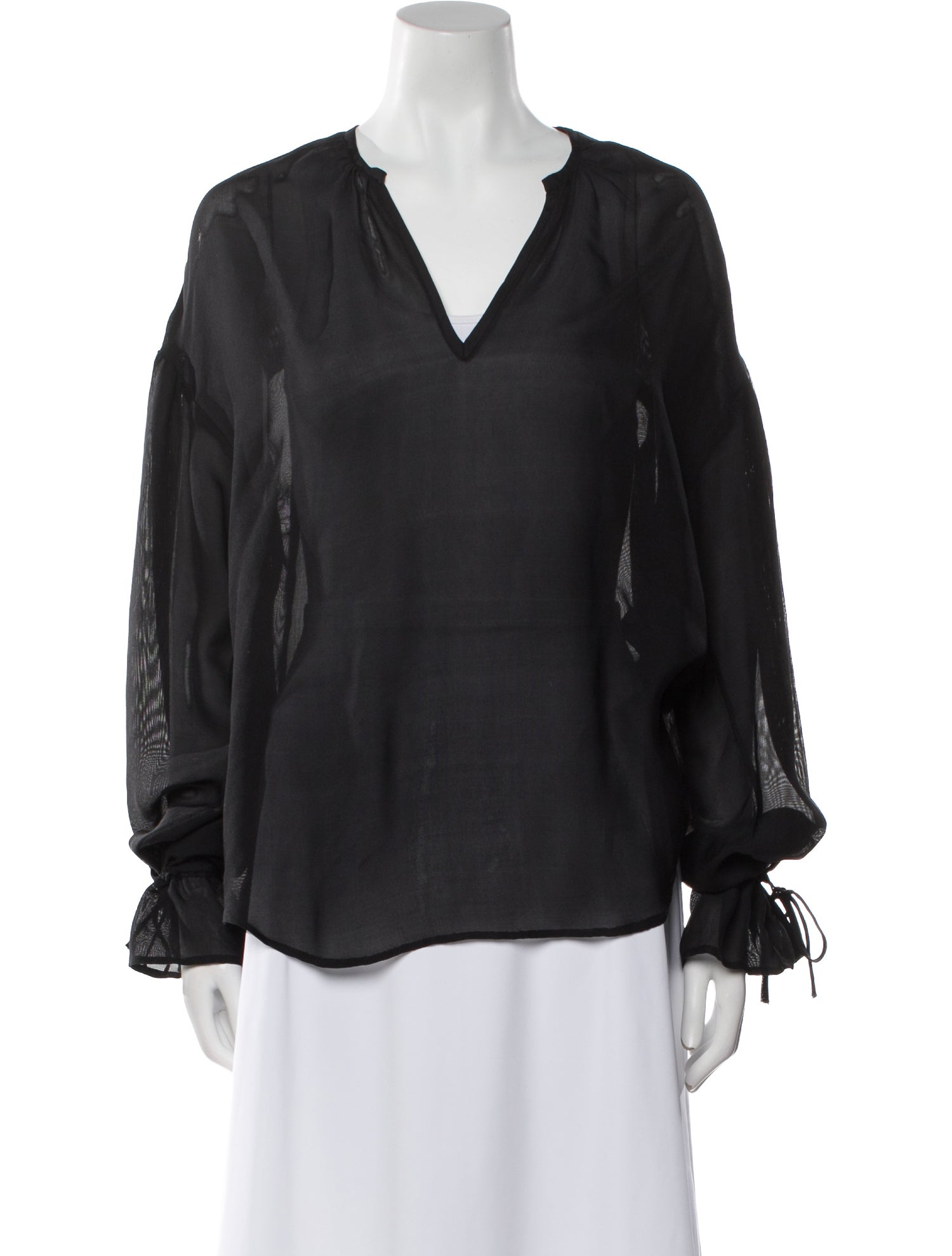 KES Silk V-Neck Blouse