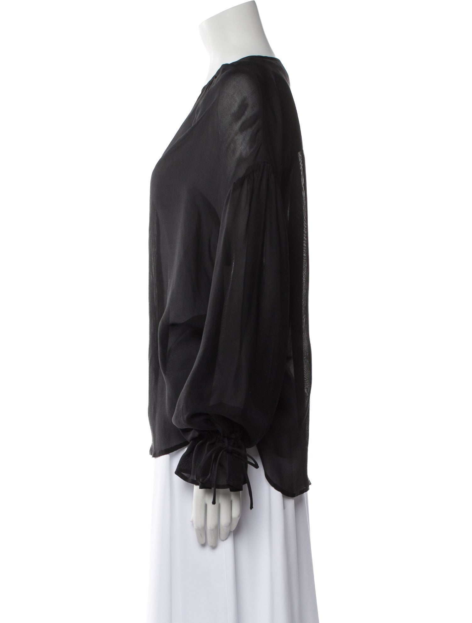 KES Silk V-Neck Blouse