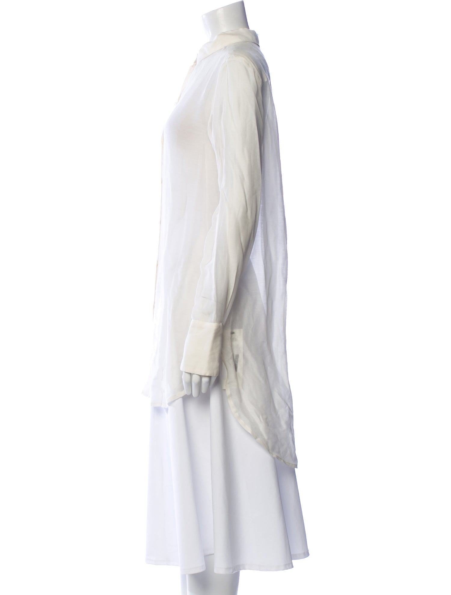 KES Silk Long Sleeve Button-Up Top