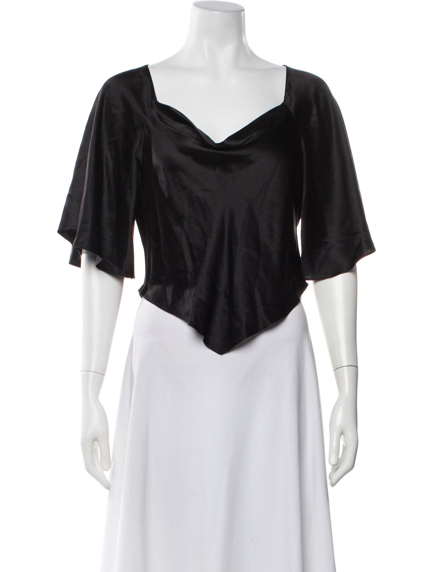 KES V-Neck Short Sleeve Blouse
