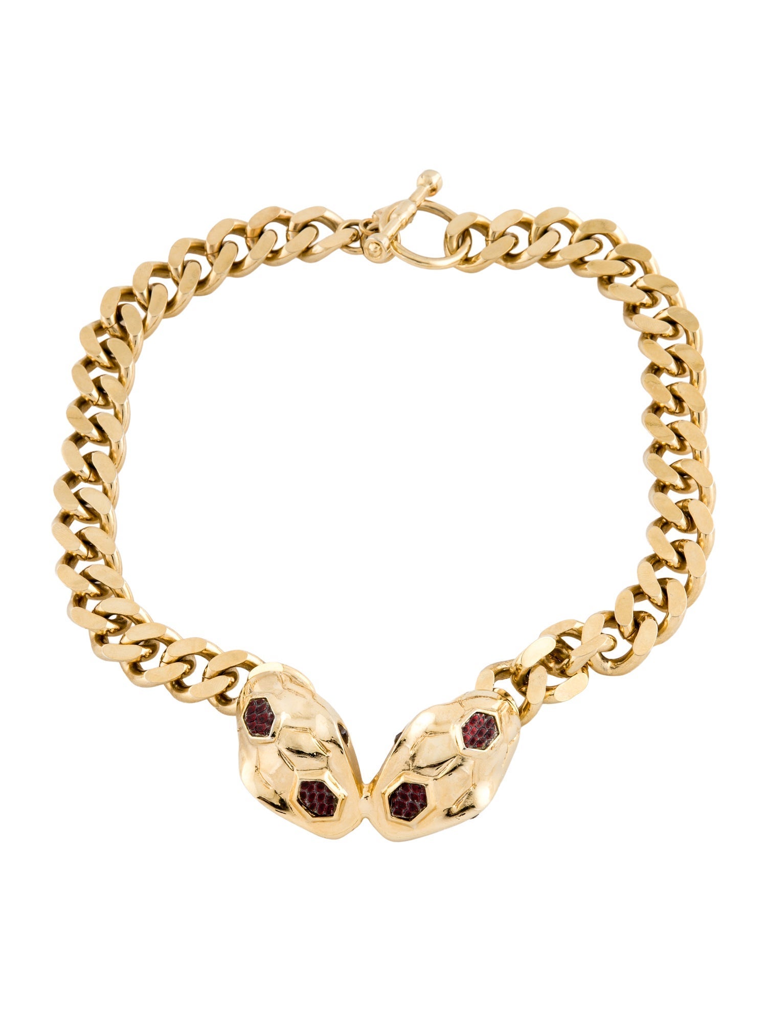 Kara by Kara Ross Serpent Link Collar Necklace
