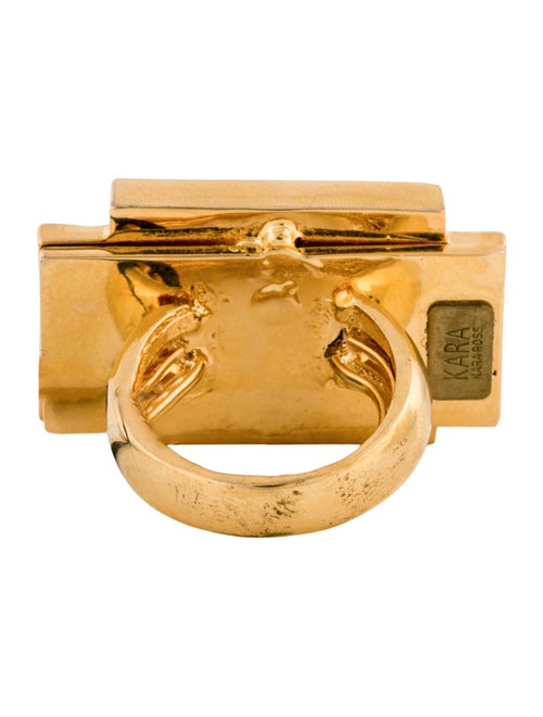 Kara by Kara Ross Resin & leather Cocktail Ring