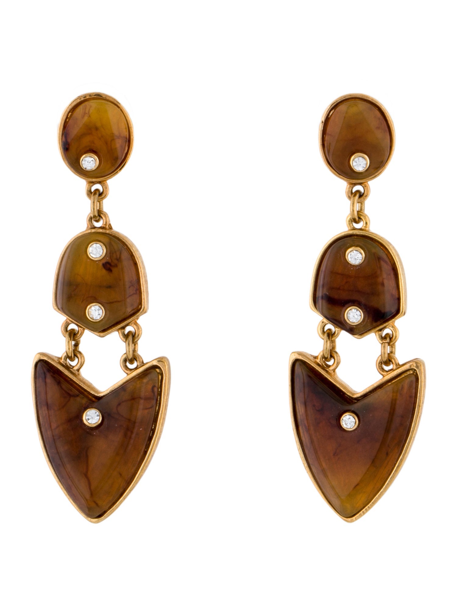 Kara by Kara Ross Crystal & Resin Drop Earrings