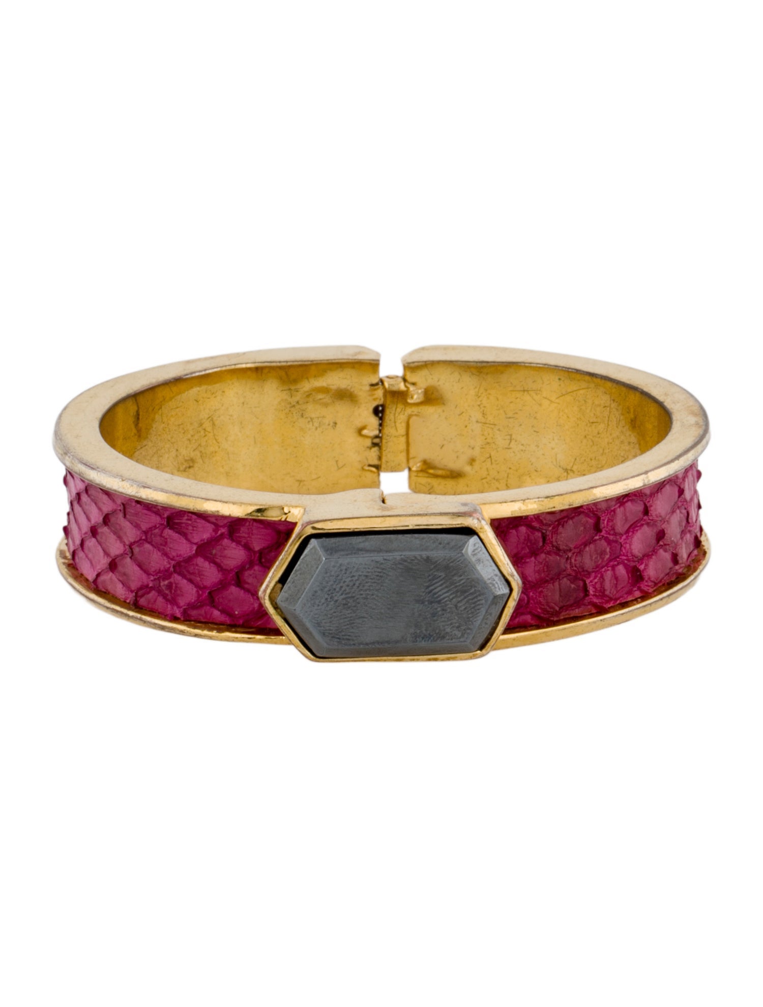 Kara by Kara Ross Ross Leather Narrow Hexagon Bracelet