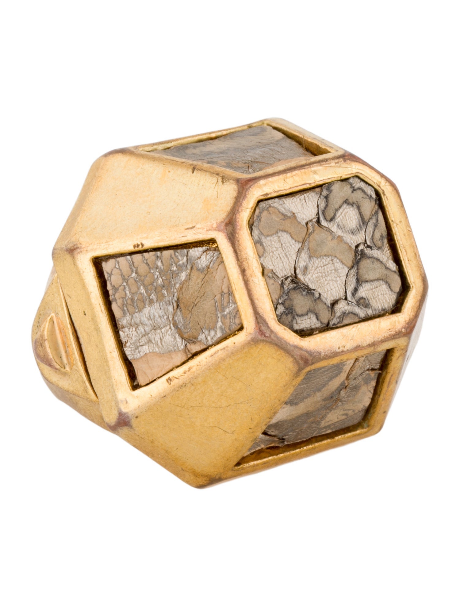 Kara by Kara Ross Leather Cocktail Ring