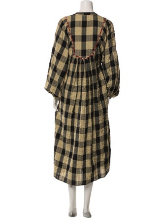 Kinga Csilla Plaid Print Long Dress