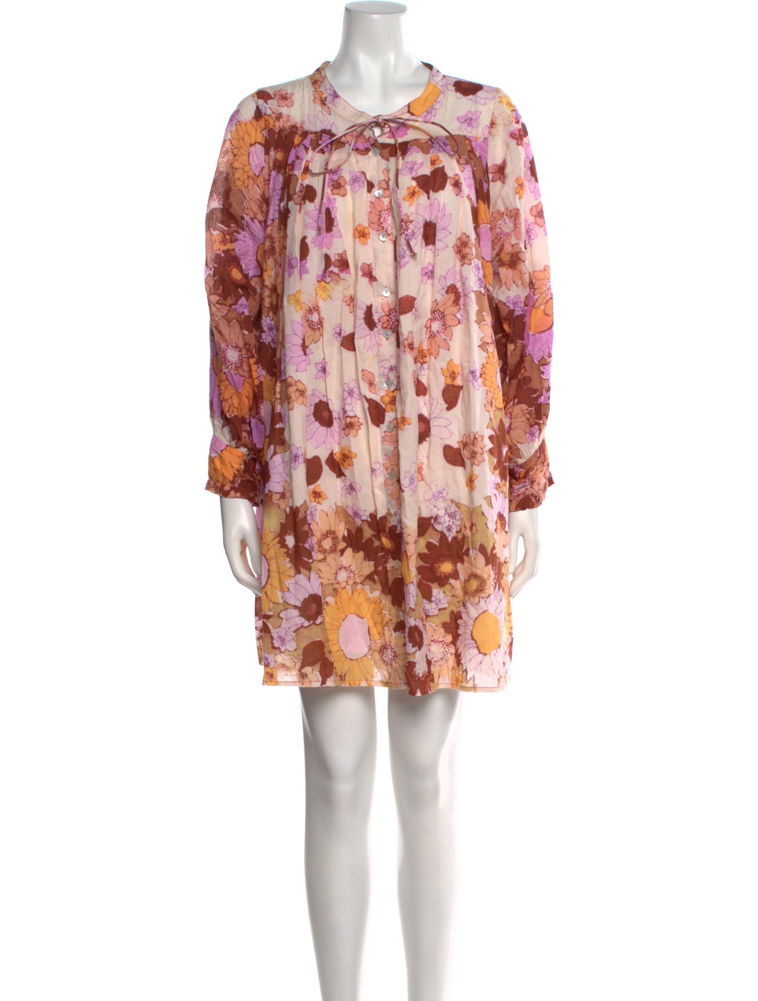 Kinga Csilla Floral Print Knee-Length Dress