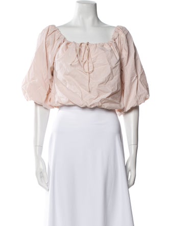 Kinga Csilla Scoop Neck Short Sleeve Crop Top