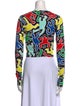 Keith Haring x Alice + Olivia Printed Scoop Neck Crop Top