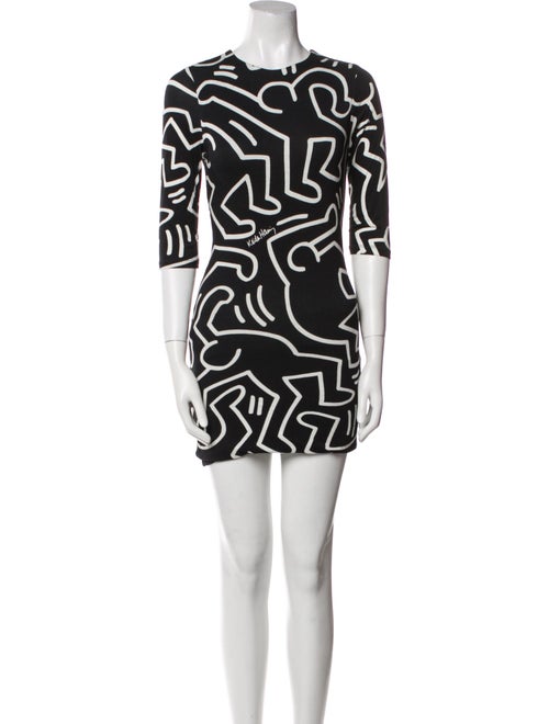 Keith Haring x Alice + Olivia Printed Midi Length Dress