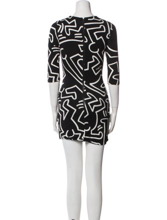 Keith Haring x Alice + Olivia Printed Midi Length Dress