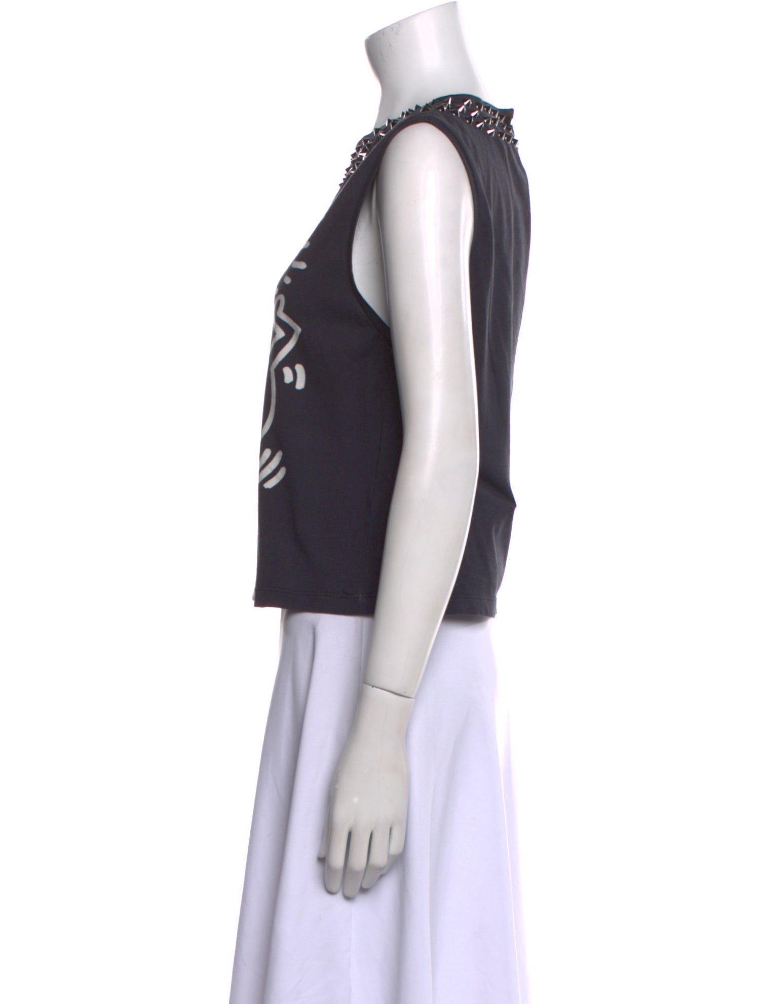 Keith Haring x Alice + Olivia Graphic Print Crew Neck Crop Top