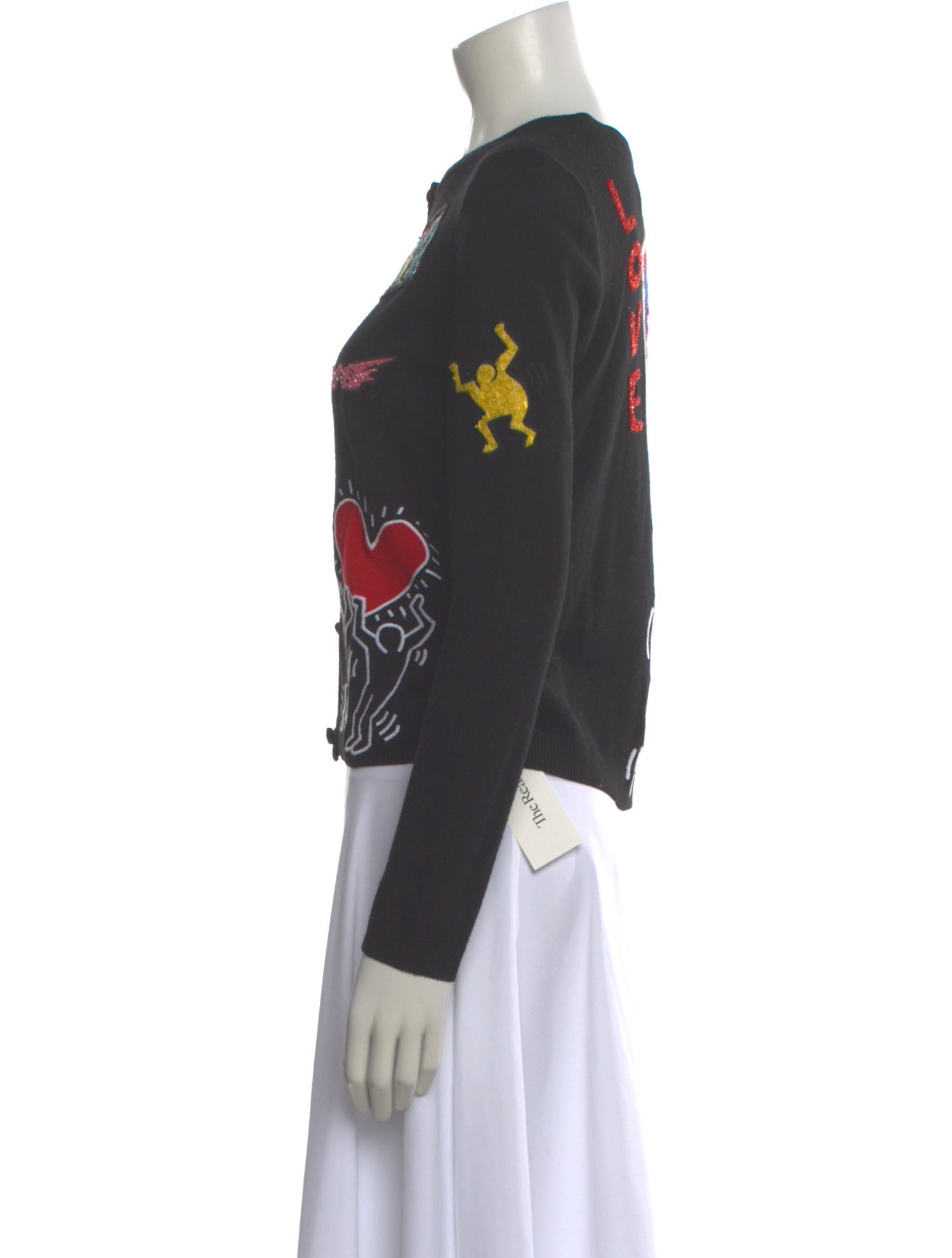 Keith Haring x Alice + Olivia Wool Printed Sweater