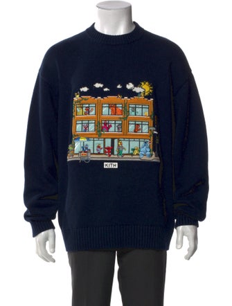 KITH x Sesame Street Graphic Print Crew Neck Pullover
