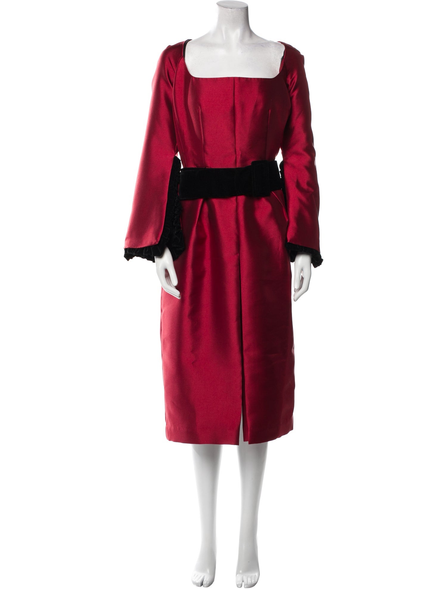 Khoon Hooi Square Neckline Midi Length Dress