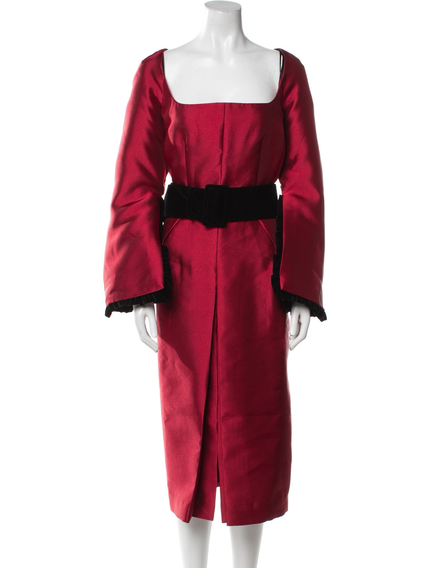 Khoon Hooi Square Neckline Midi Length Dress