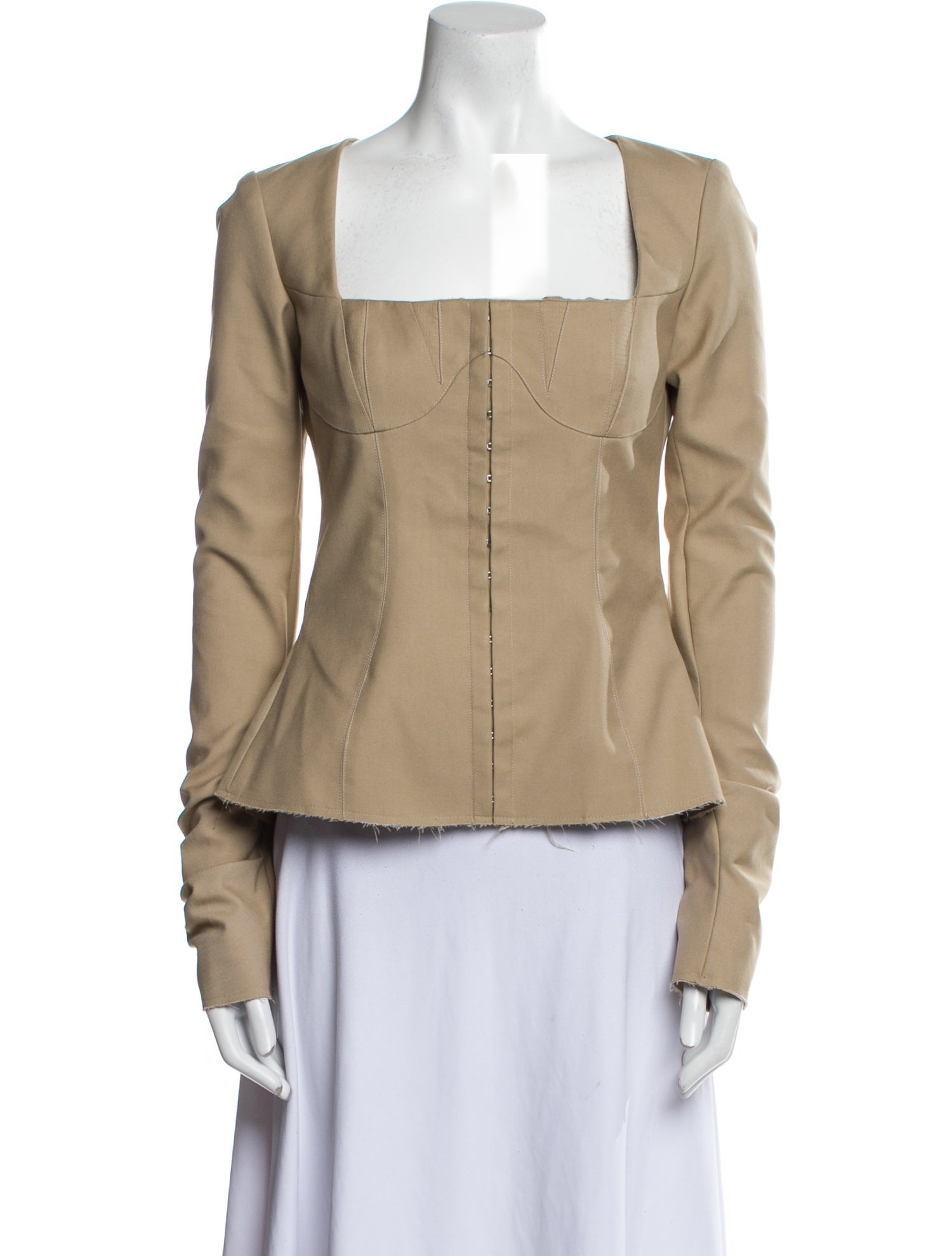KHY Square Neckline Long Sleeve Blouse