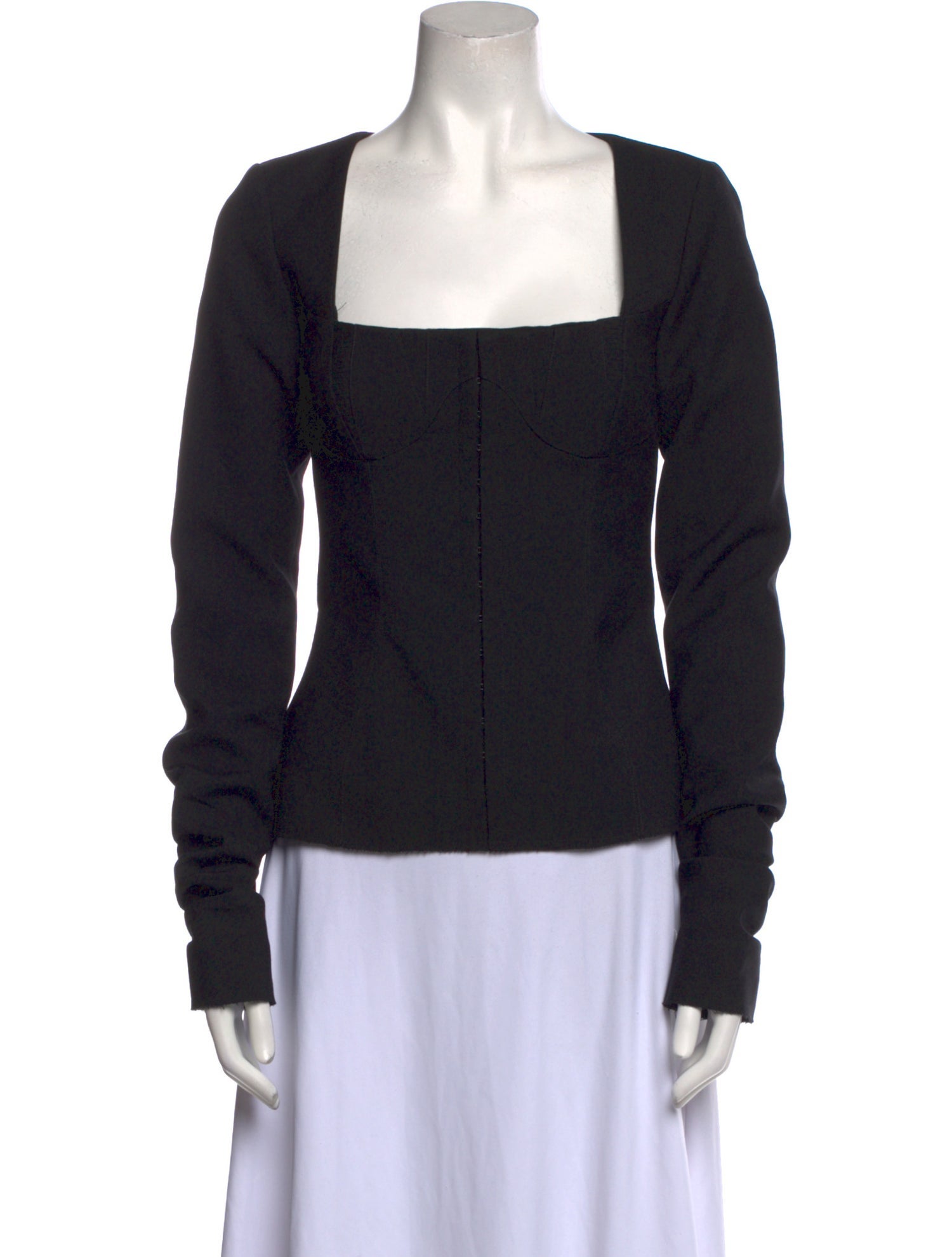 KHY Square Neckline Long Sleeve Top