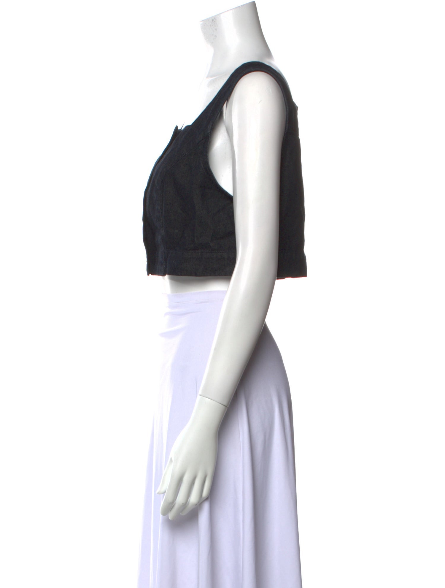 Ilana Kohn Square Neckline Sleeveless Crop Top