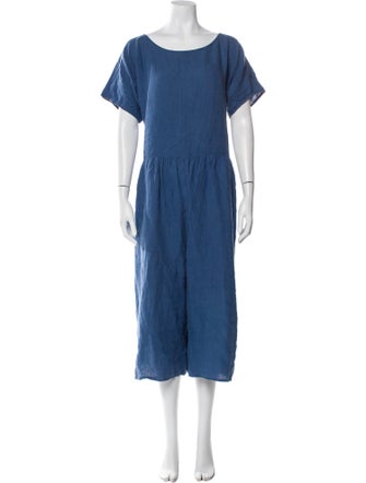 Ilana Kohn Linen Scoop Neck Jumpsuit