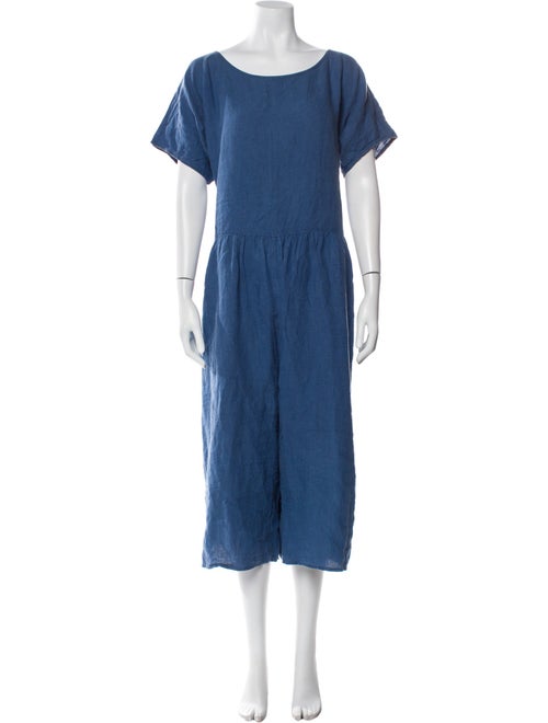 Ilana Kohn Linen Scoop Neck Jumpsuit