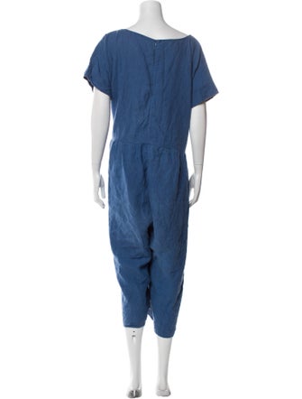 Ilana Kohn Linen Scoop Neck Jumpsuit