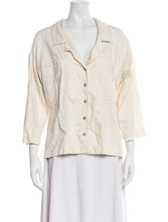 Ilana Kohn Three-Quarter Sleeve Button-Up Top
