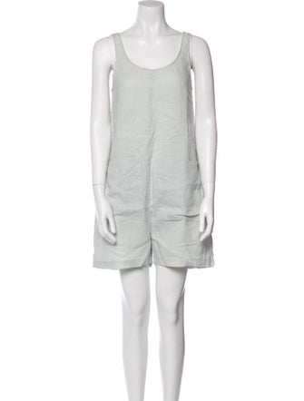 Ilana Kohn Linen Scoop Neck Romper