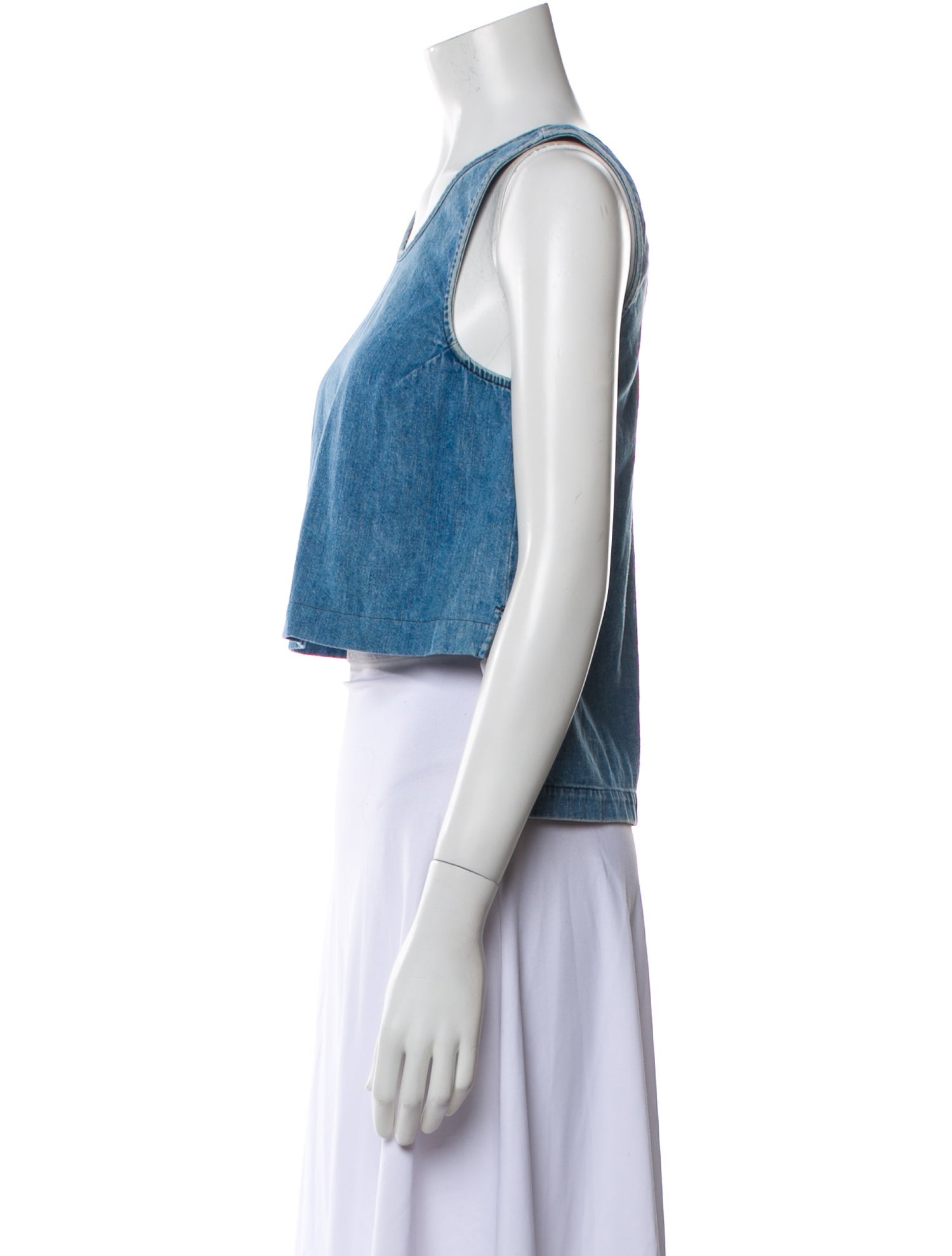 Ilana Kohn Scoop Neck Sleeveless Crop Top