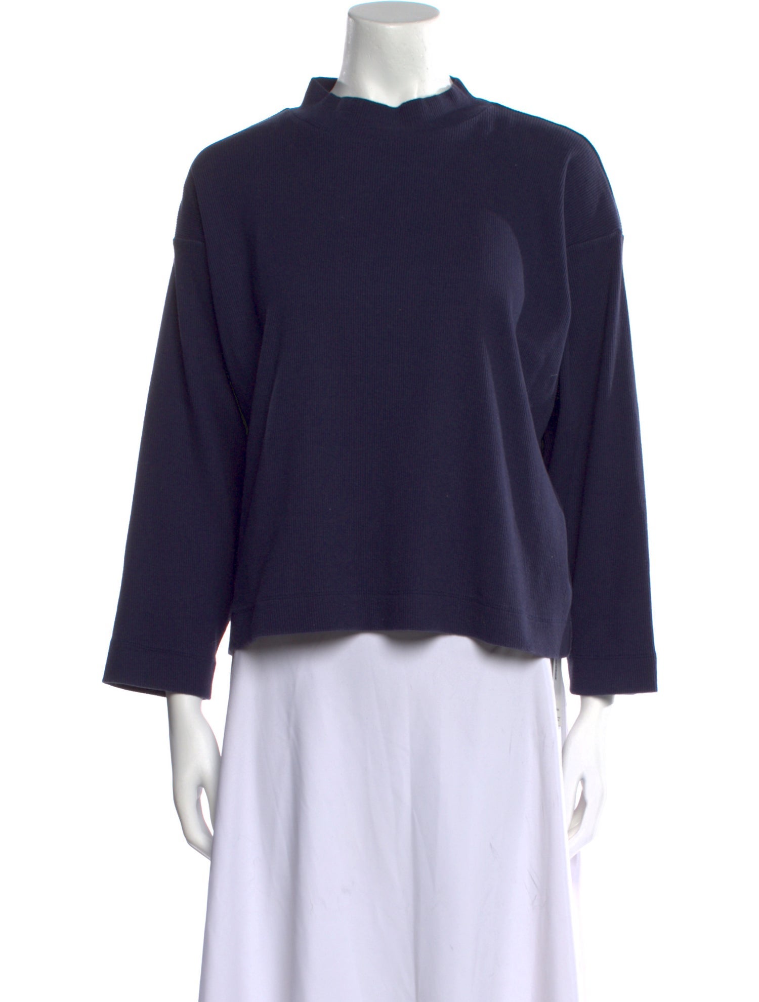 Ilana Kohn Mock Neck Three-Quarter Sleeve Sweatshirt