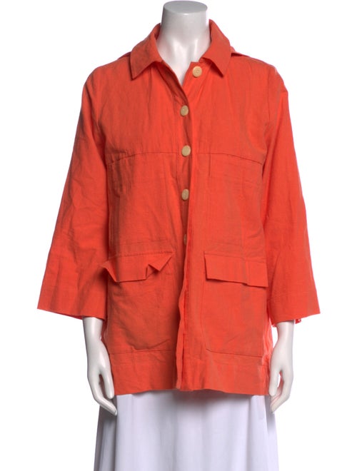 Ilana Kohn Three-Quarter Sleeve Button-Up Top