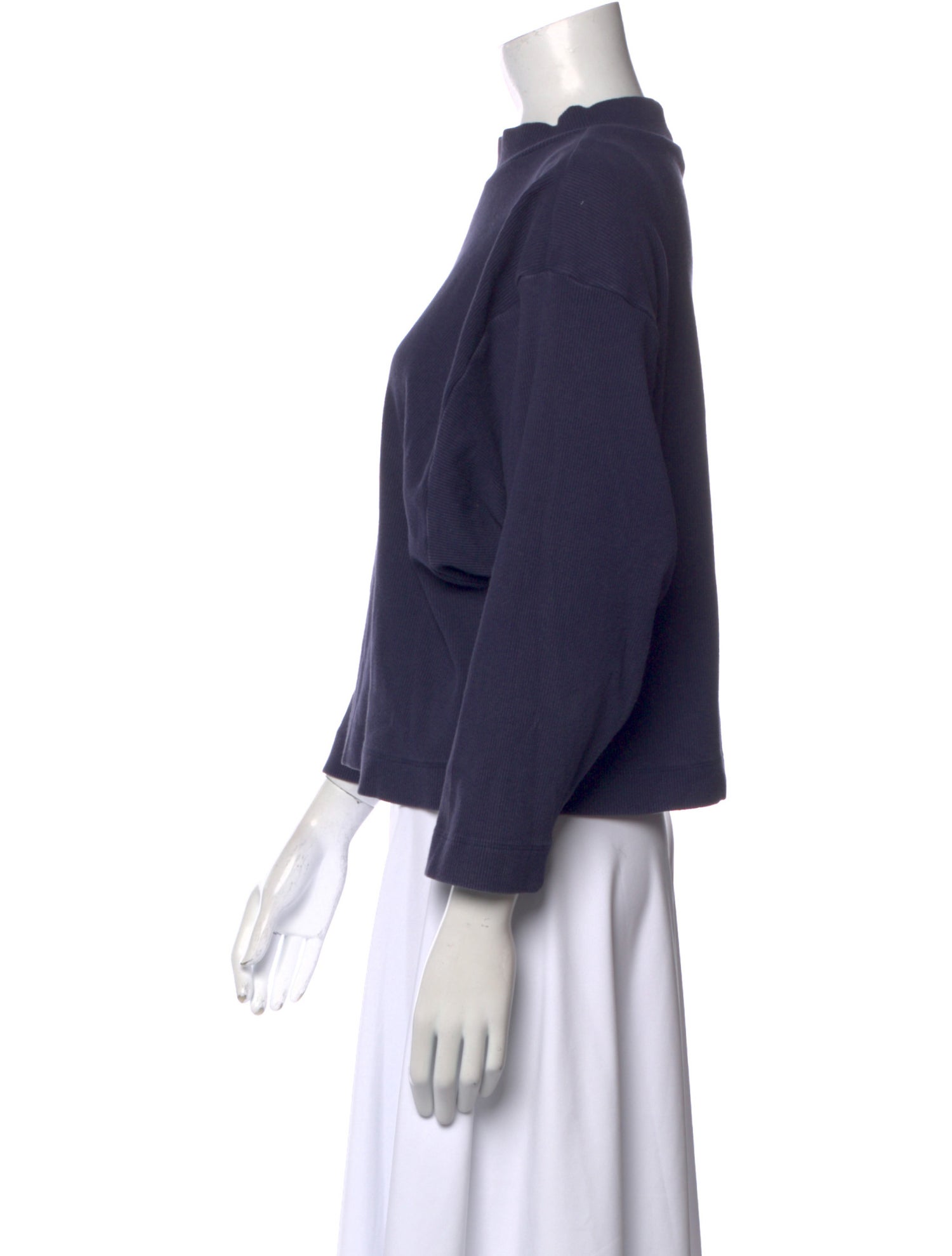 Ilana Kohn Mock Neck Three-Quarter Sleeve Sweatshirt