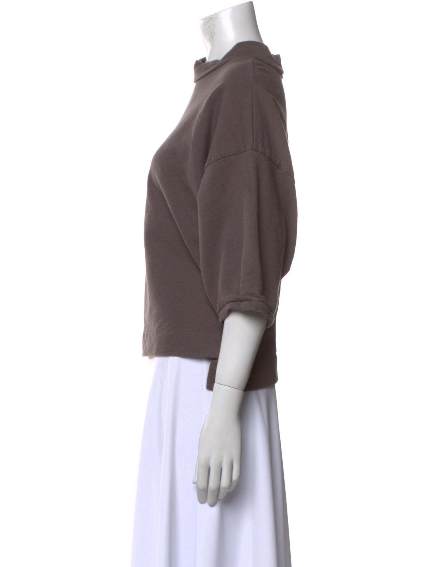 Ilana Kohn Cowl Neck Three-Quarter Sleeve Sweatshirt