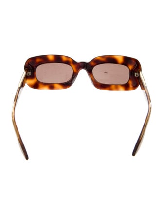 Khaite X Oliver People Quilted CC Square Sunglasses