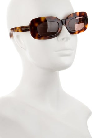 Khaite X Oliver People Quilted CC Square Sunglasses
