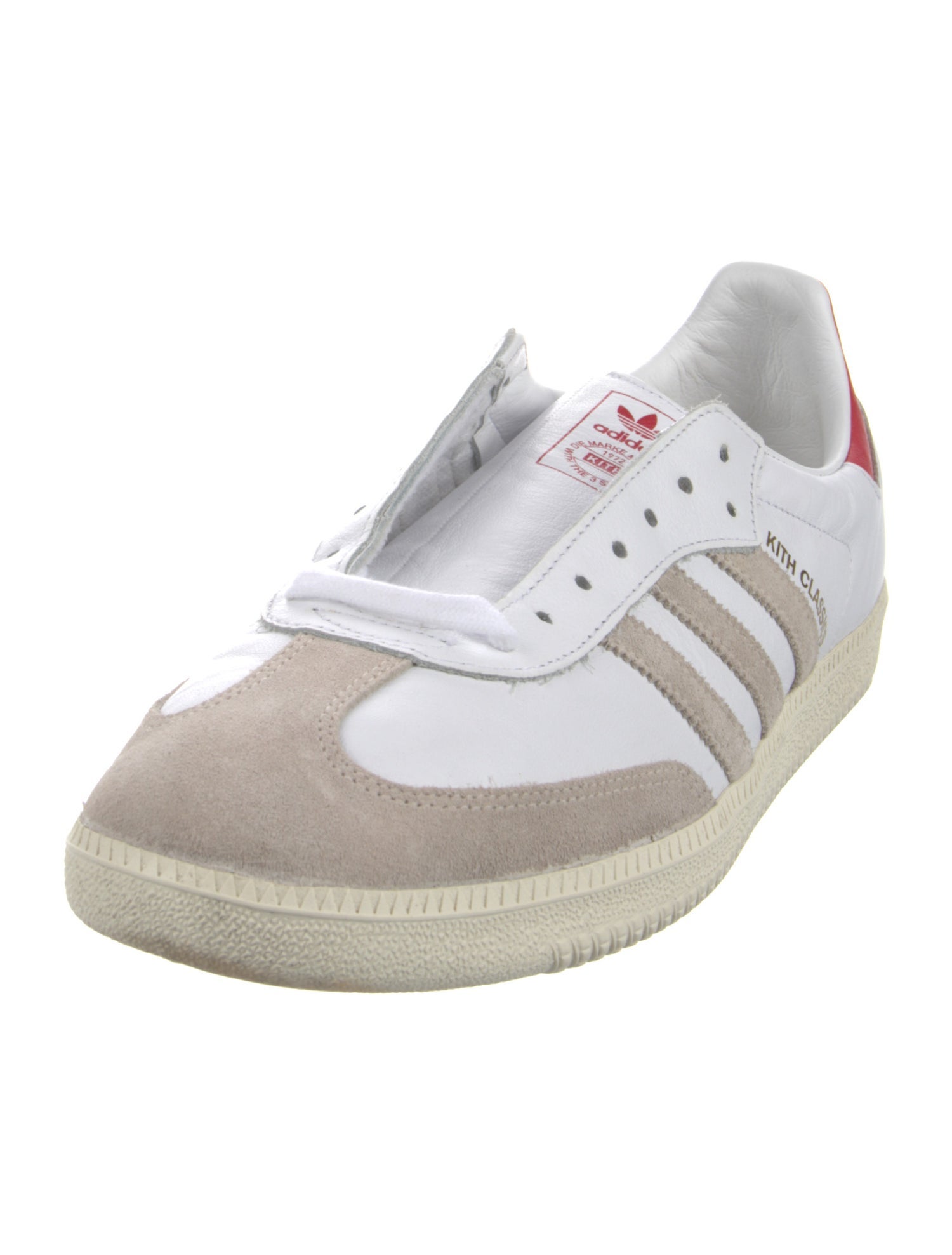 KITH x Adidas Samba OG 'White Red' Sneakers