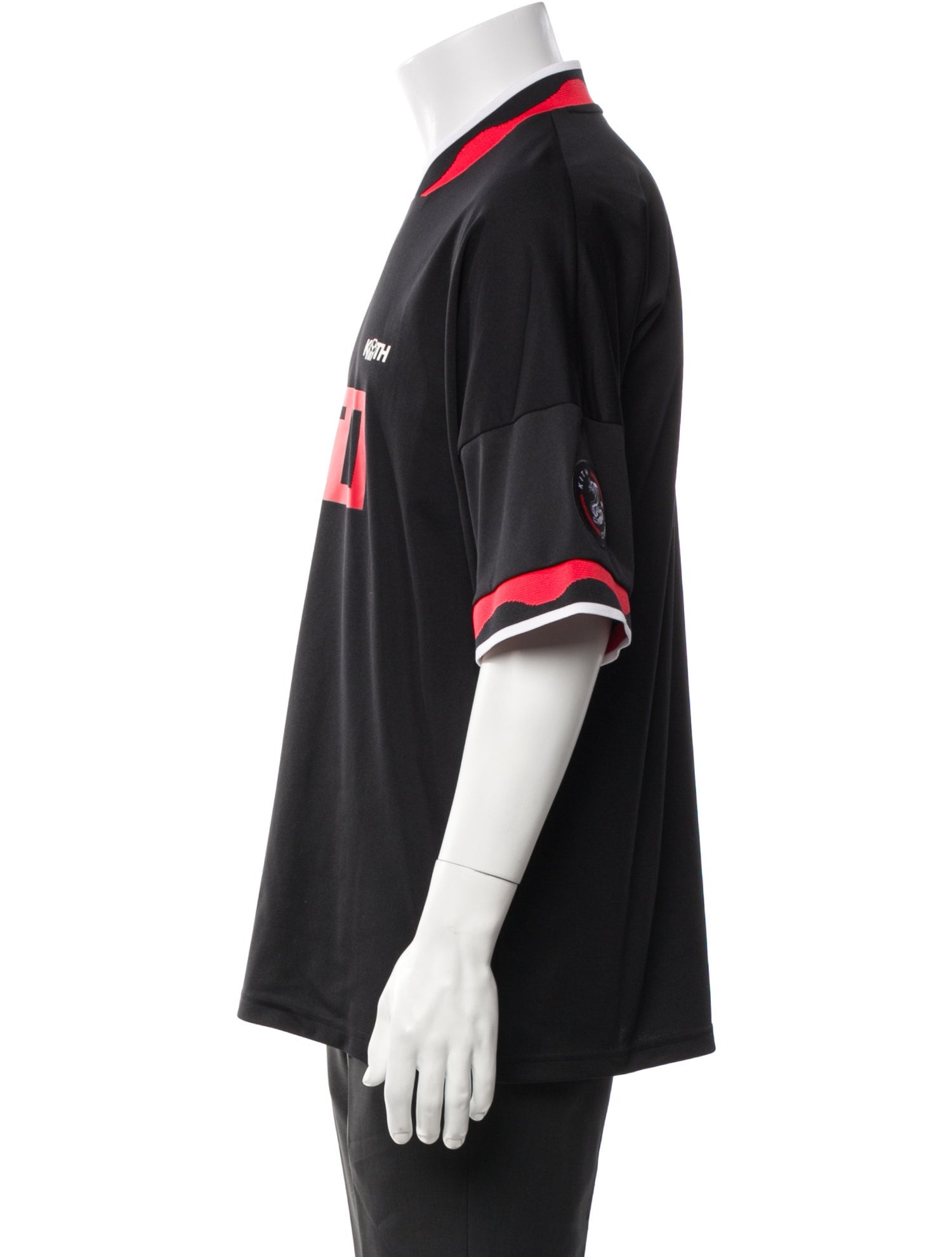 KITH x Adidas Striped V-Neck T-Shirt